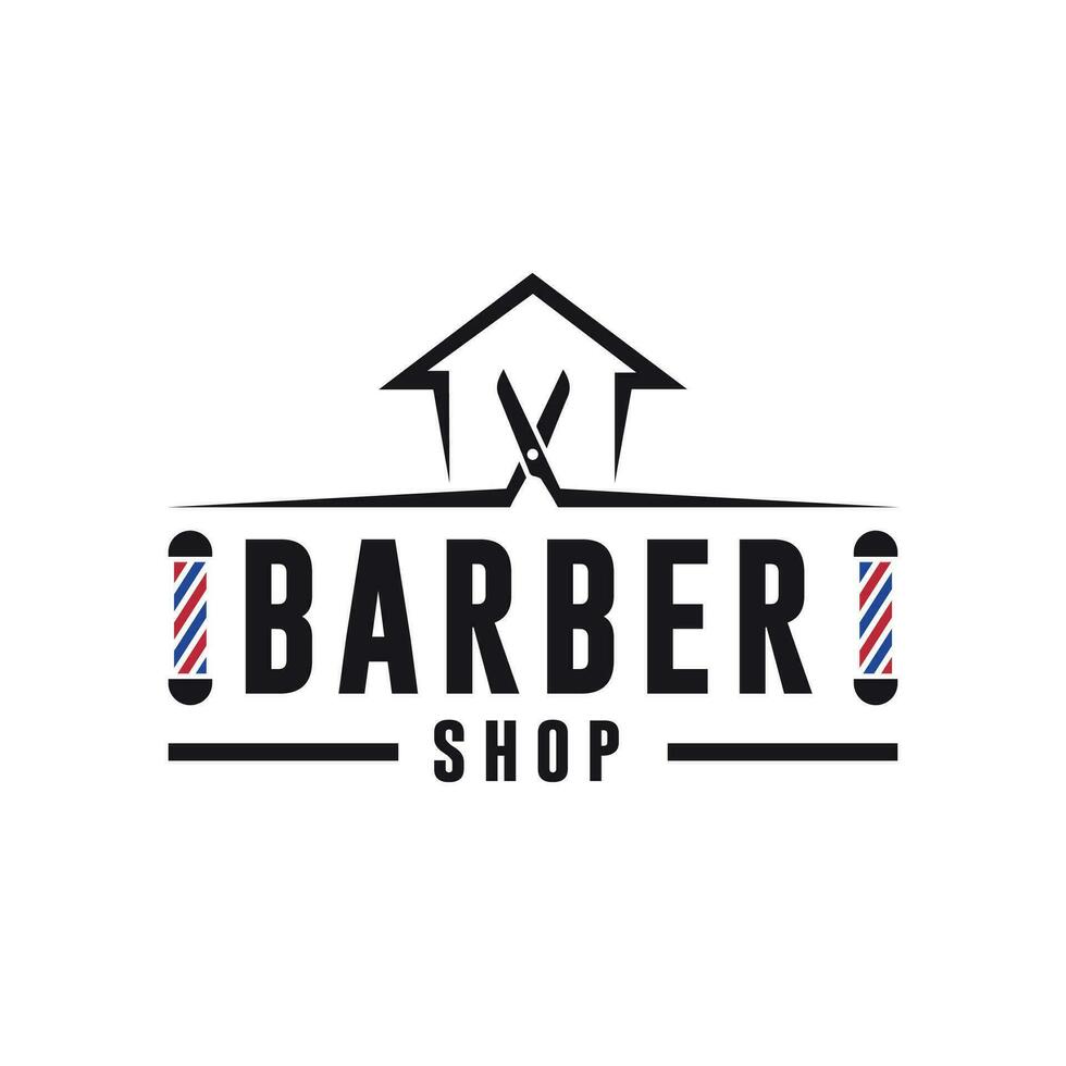 barberare affär logotyp design begrepp vektor