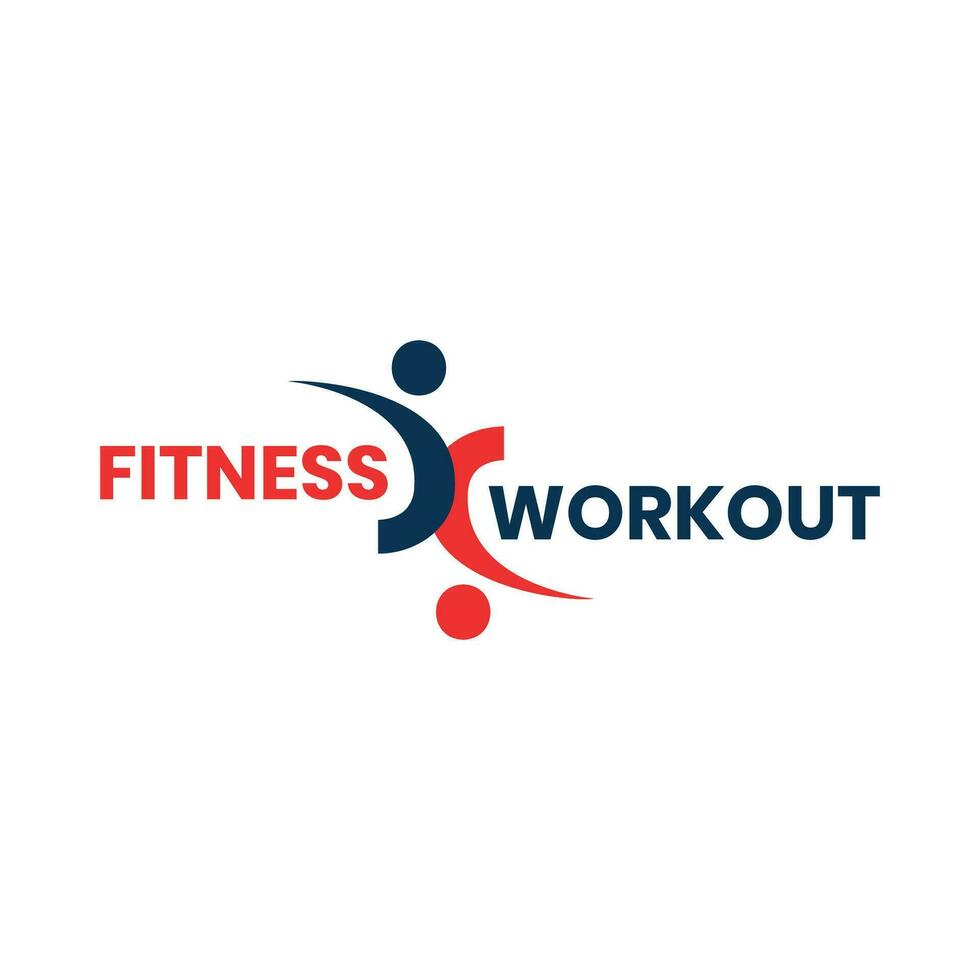 Fitness Wortmarke Logo Design Typografie zum Fitnessstudio Geschäft vektor