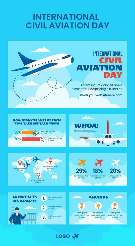 civil flyg dag infographic platt tecknad serie hand dragen mallar bakgrund illustration vektor