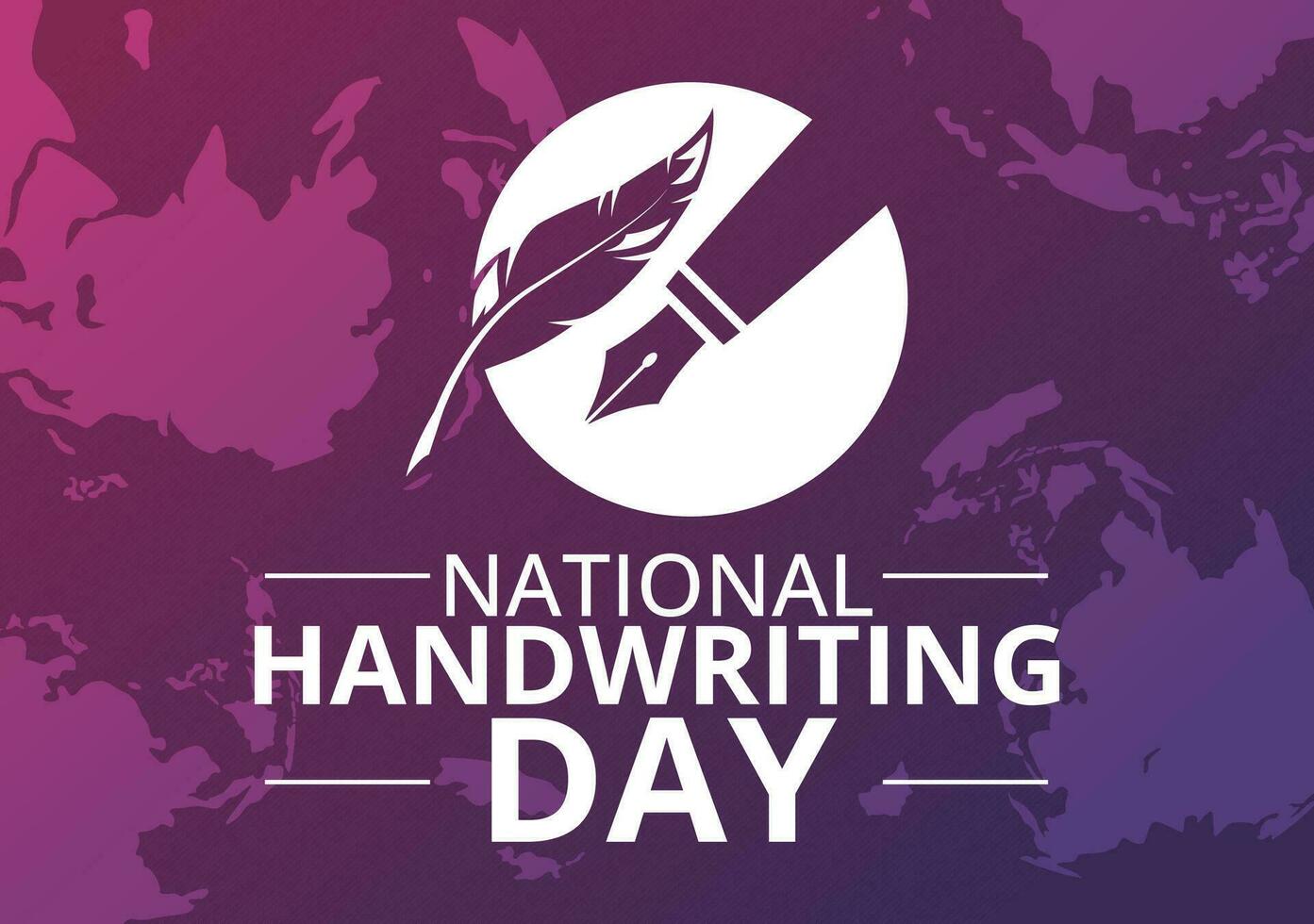 National Handschrift Tag Vektor Illustration auf 23 Januar mit Tinte, Stift und Papier zum Schreiben im eben Karikatur Hand gezeichnet Hintergrund Design