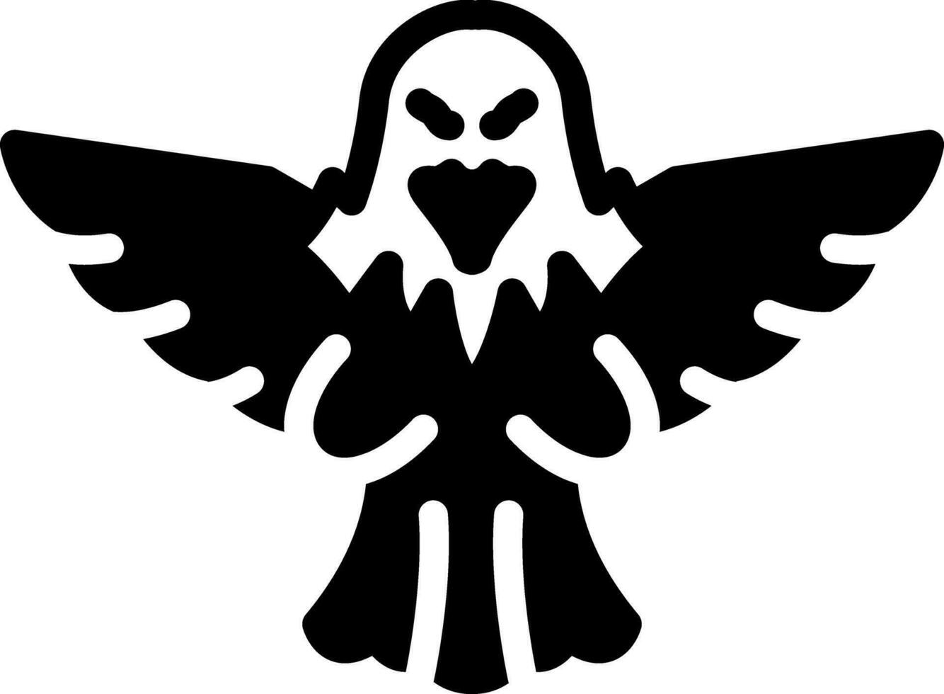 solide Symbol zum Adler vektor