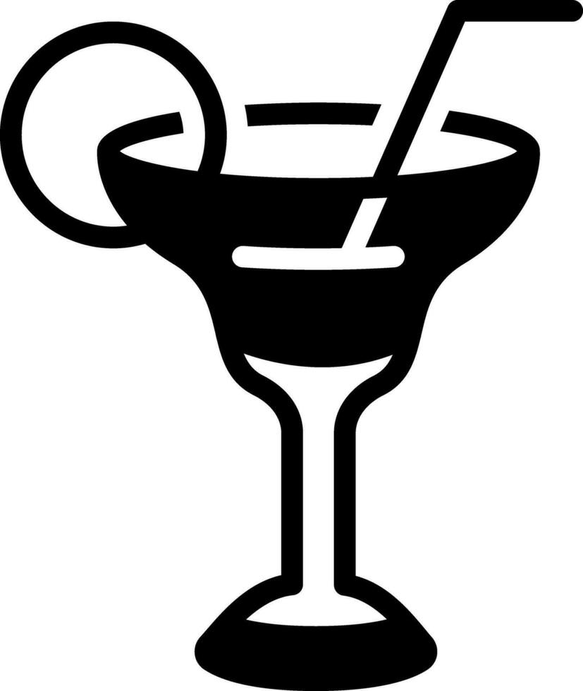 fast ikon för cocktail vektor