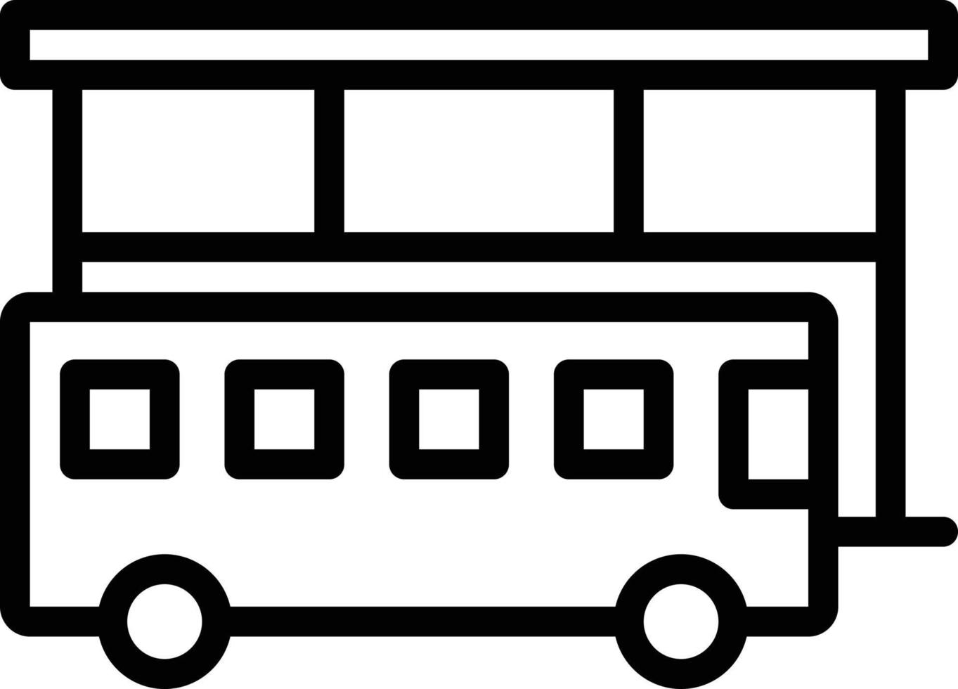 linjeikon för busshållplats vektor