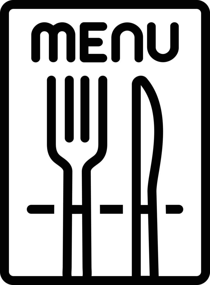 Liniensymbol für Restaurant vektor