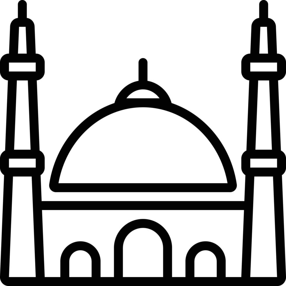 Liniensymbol für Moschee vektor