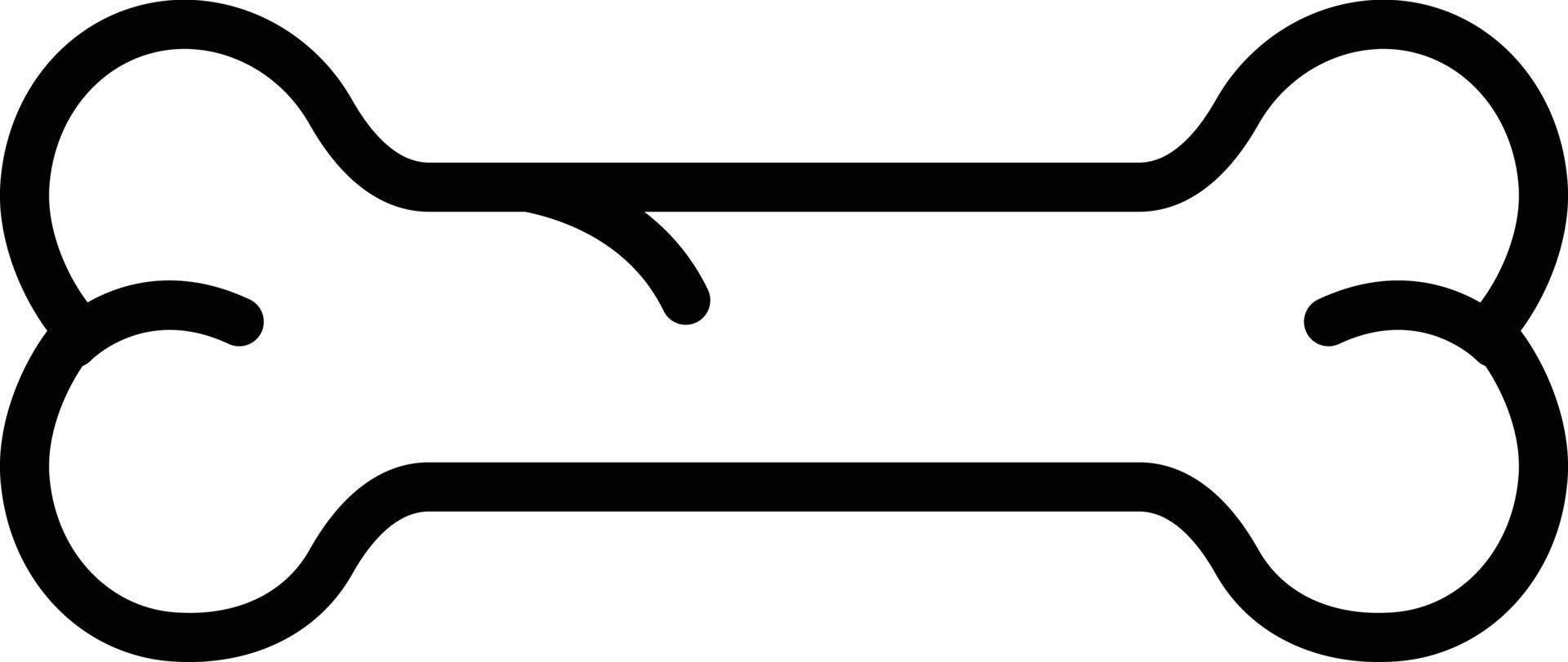 Liniensymbol für Knochen vektor