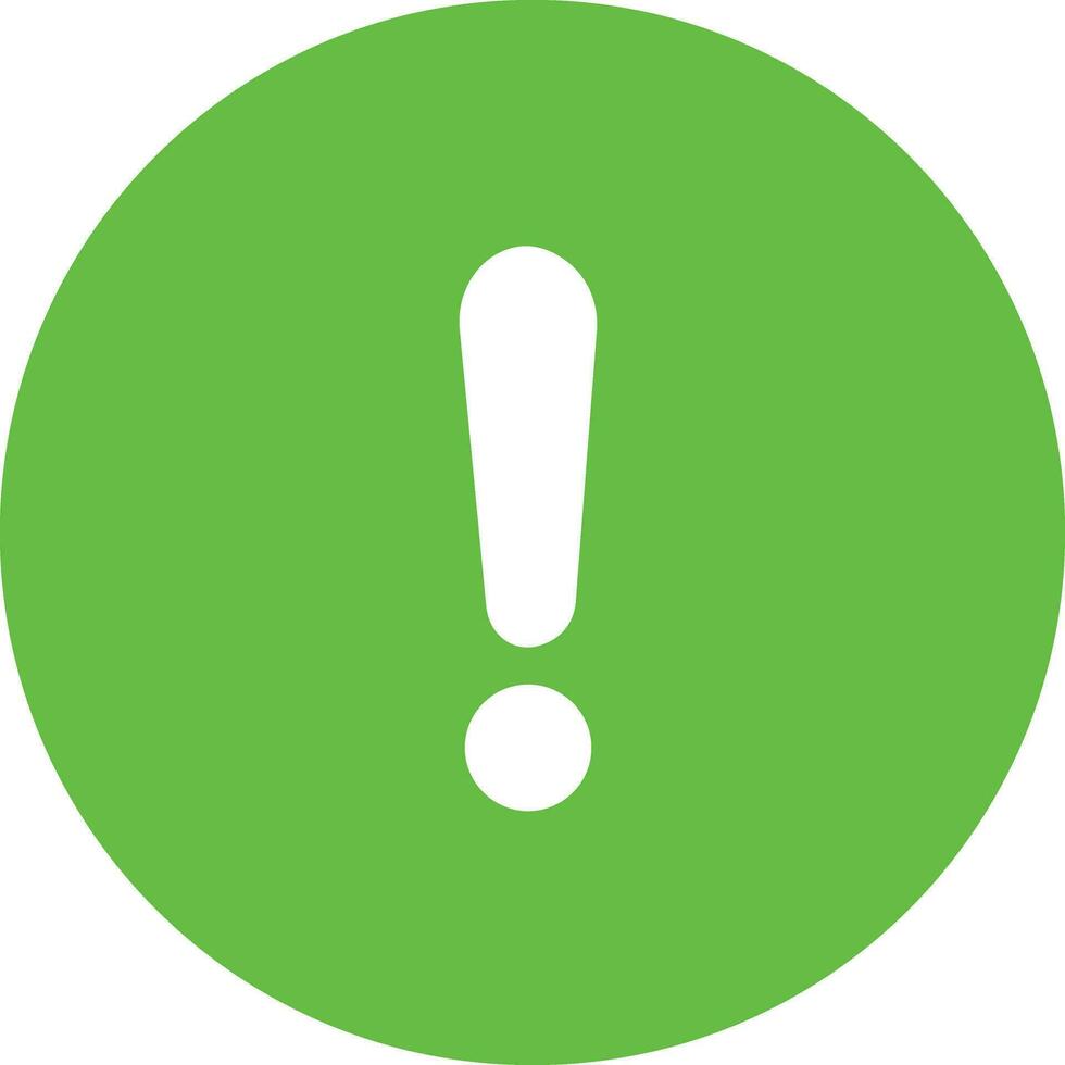 grön utrop mark ikoner i fylla stil. fara larm . varning risk företag begrepp. fara varning uppmärksamhet tecken med utrop mark symbol. vektor