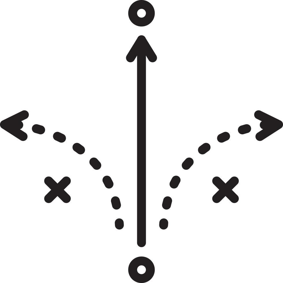 Liniensymbol für Erfolgstaktiken vektor