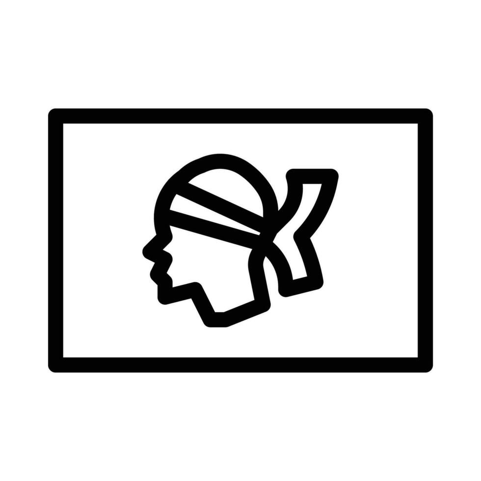 Korsika Vektor Symbol auf ein Weiß Hintergrund