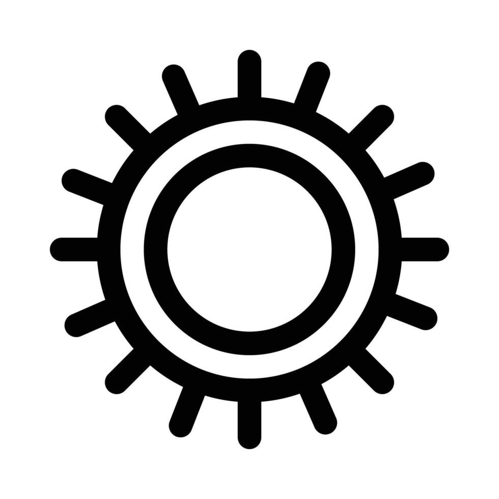 Sol vektor ikon på vit bakgrund