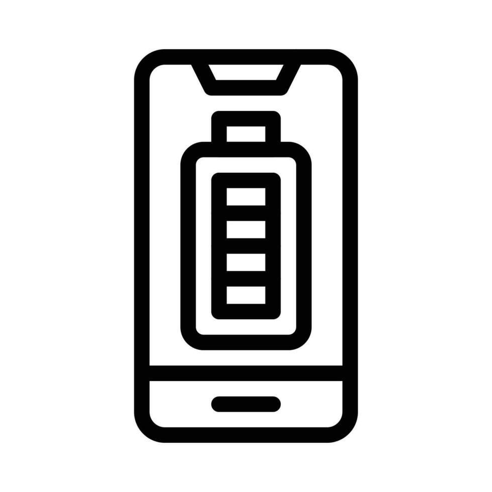 Handy, Mobiltelefon Batterie Vektor Symbol auf Weiß Hintergrund