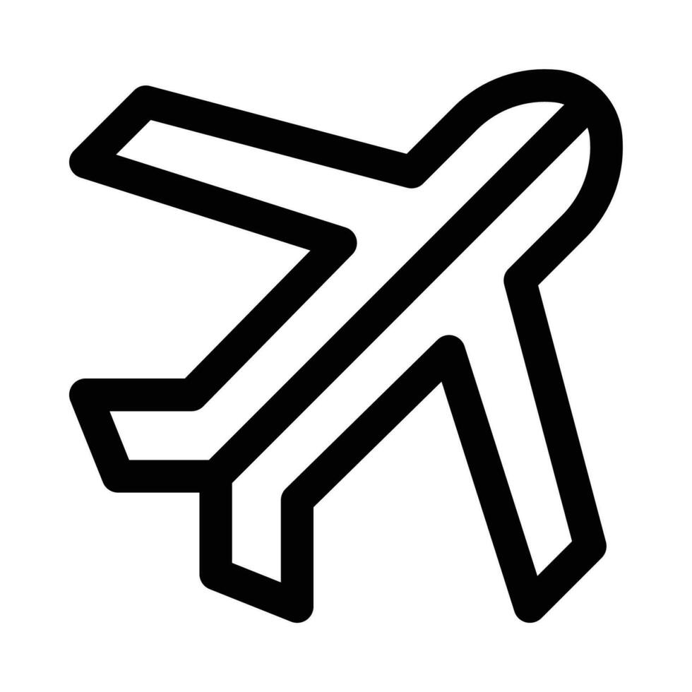 Flugzeug Vektor Symbol auf Weiß Hintergrund