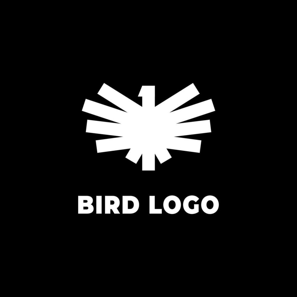 fågel logotyp design. geometrisk fågel logotyp design. professionell fågel logotyp design. vingar fågel logotyp abstrakt design. vektor