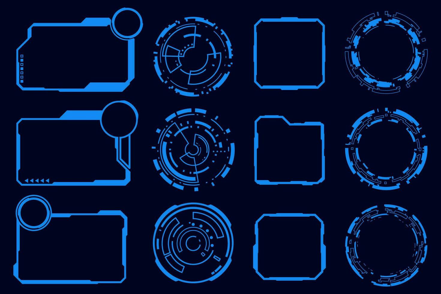 vektor trogen ram hud cyberpunk design element. teknologi hi-tech element.