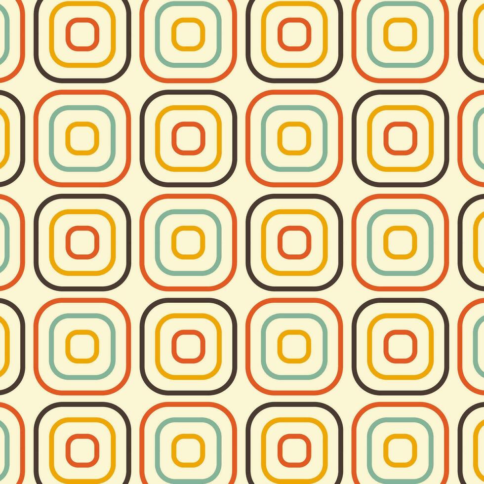 nahtlos Muster im retro Stil. abstrakt Textur dekorativ 50er Jahre, 60er, 70er Jahre Stil. können Sein benutzt zum Stoff, Hintergrund, Textil, Mauer Dekoration. Vektor Illustration