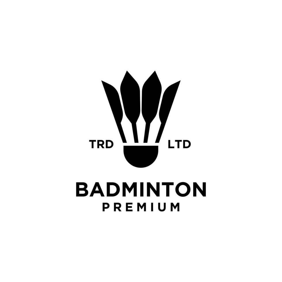 premium badminton shuttlecock vektor ikon design