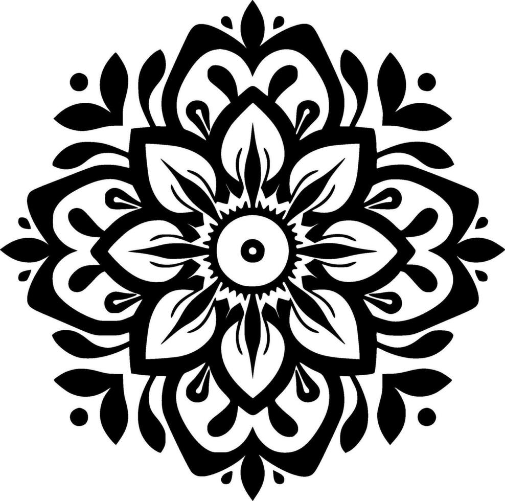 mandala, minimalistisch und einfach Silhouette - - Vektor Illustration