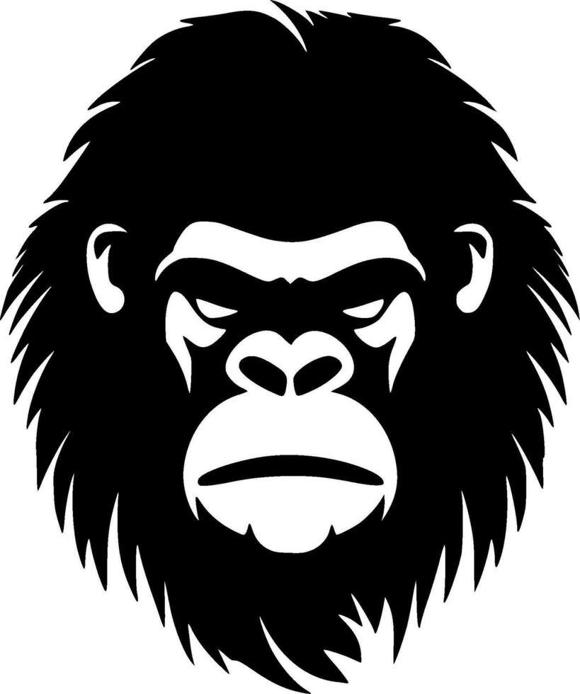 Gorilla - - minimalistisch und eben Logo - - Vektor Illustration