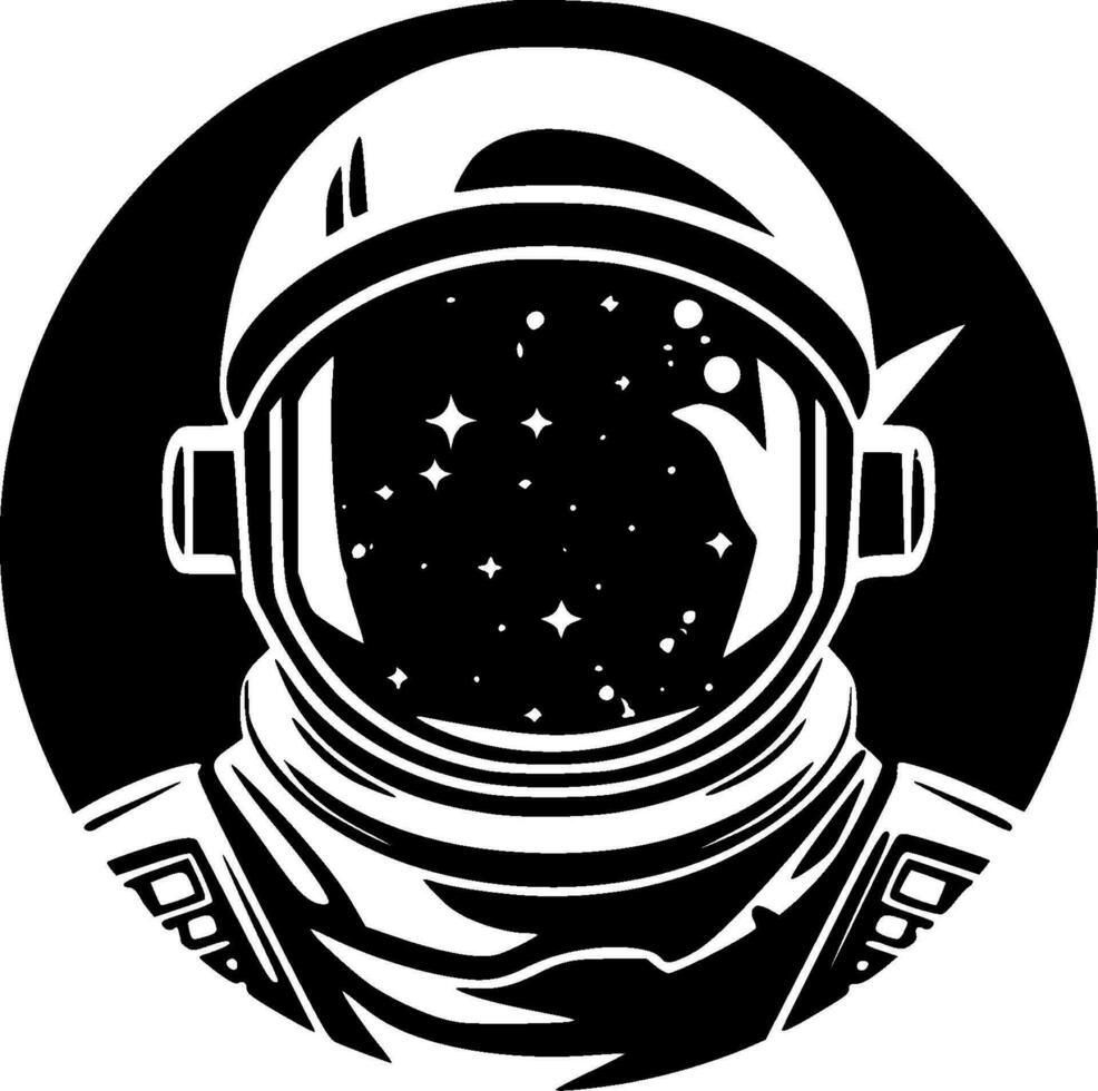Astronaut - - minimalistisch und eben Logo - - Vektor Illustration