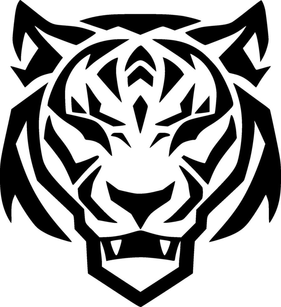 Tiger - - minimalistisch und eben Logo - - Vektor Illustration