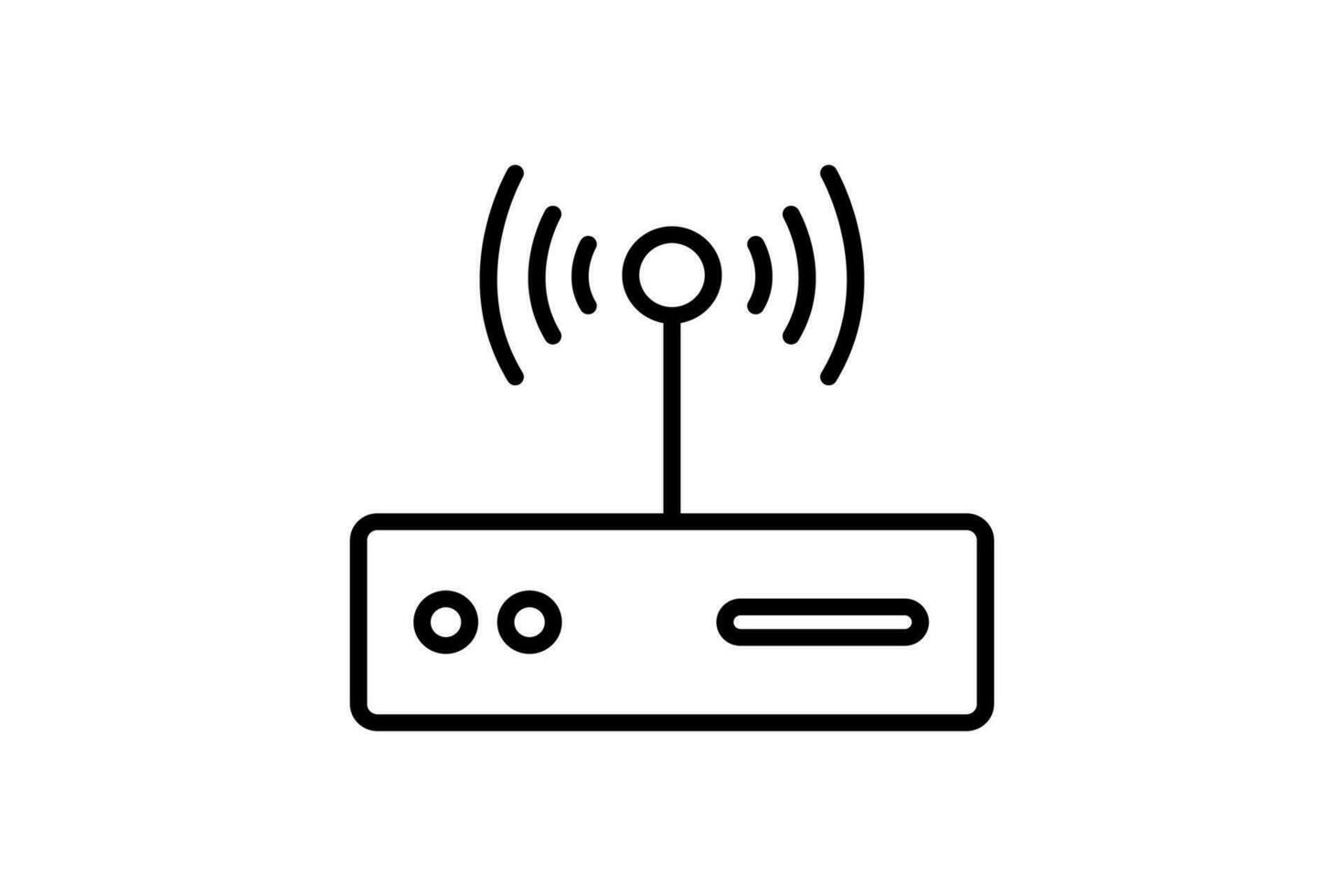 tillgång punkt router ikon. ikon relaterad till enhet, dator teknologi, nätverk. linje ikon stil. enkel vektor design redigerbar