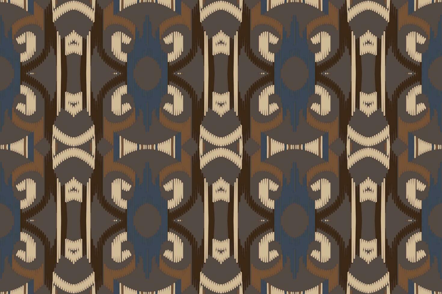 ikat tyg paisley broderi bakgrund. ikat blommig geometrisk etnisk orientalisk mönster traditionell.aztec stil abstrakt vektor illustration.design för textur, tyg, kläder, inslagning, sarong.