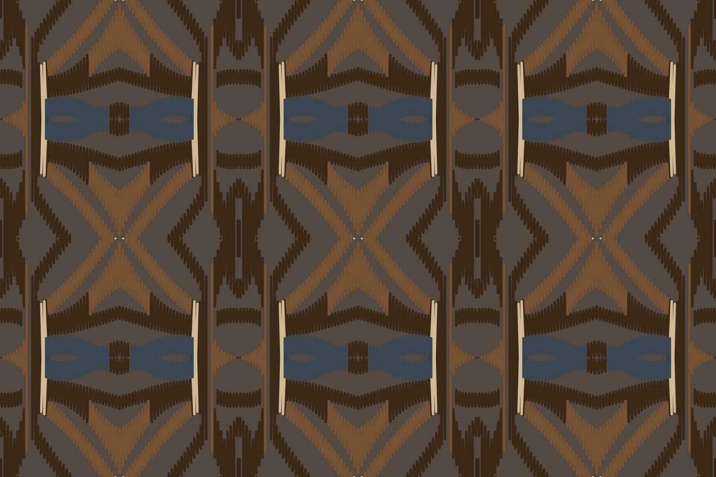 ikat tyg paisley broderi bakgrund. ikat blommig geometrisk etnisk orientalisk mönster traditionell. ikat aztec stil abstrakt design för skriva ut textur, tyg, saree, sari, matta. vektor