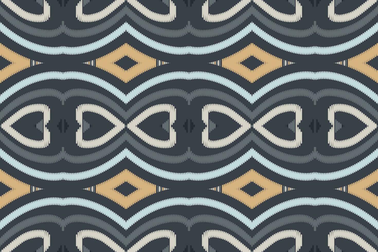 ikat damast- broderi bakgrund. ikat mönster geometrisk etnisk orientalisk mönster traditionell. ikat aztec stil abstrakt design för skriva ut textur, tyg, saree, sari, matta. vektor