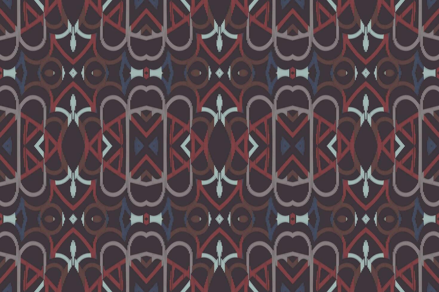 ikat damast- paisley broderi bakgrund. ikat triangel geometrisk etnisk orientalisk mönster traditionell.aztec stil abstrakt vektor illustration.design för textur, tyg, kläder, inslagning, sarong.