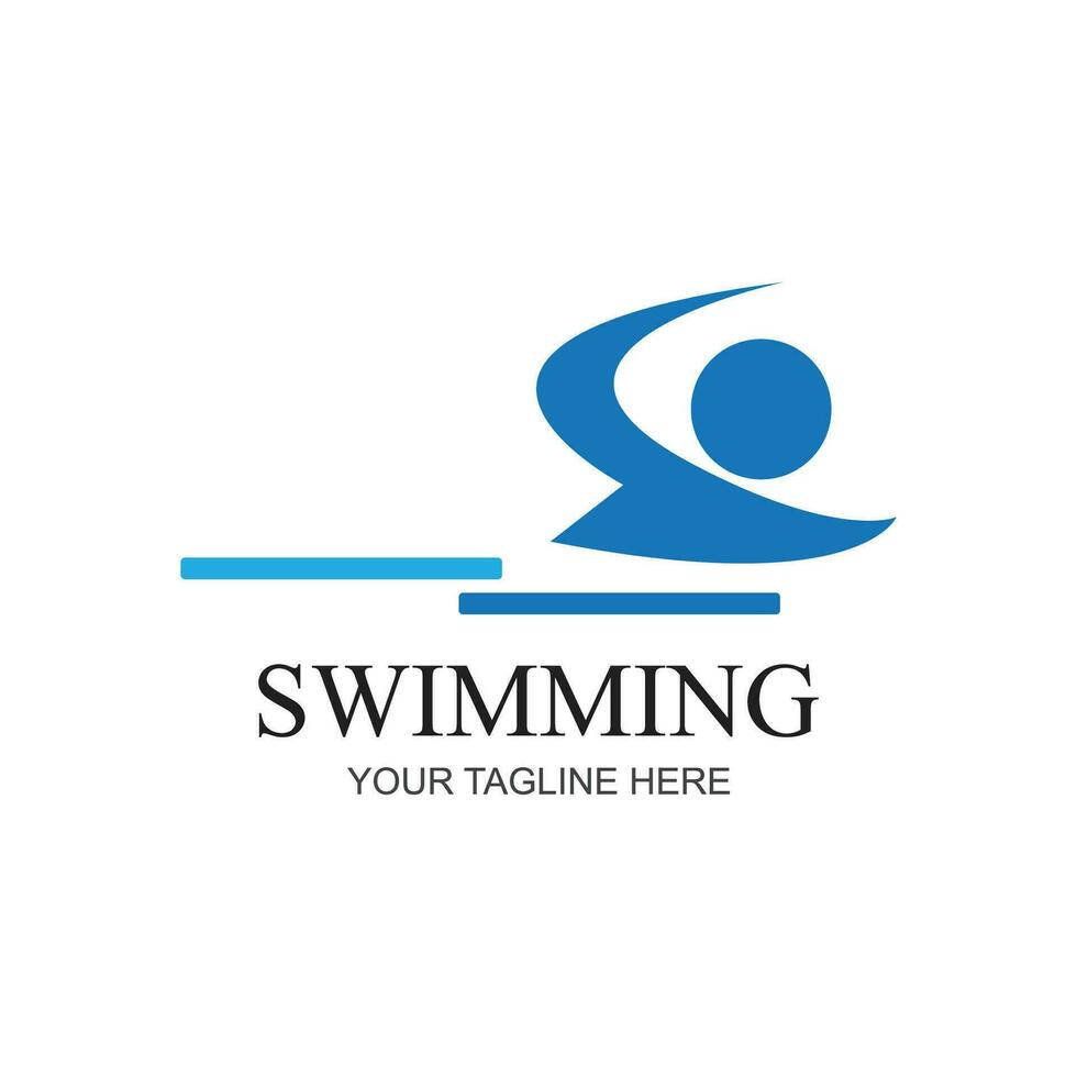 Schwimmen Sport Logo Illustration Vektor Design Vorlage