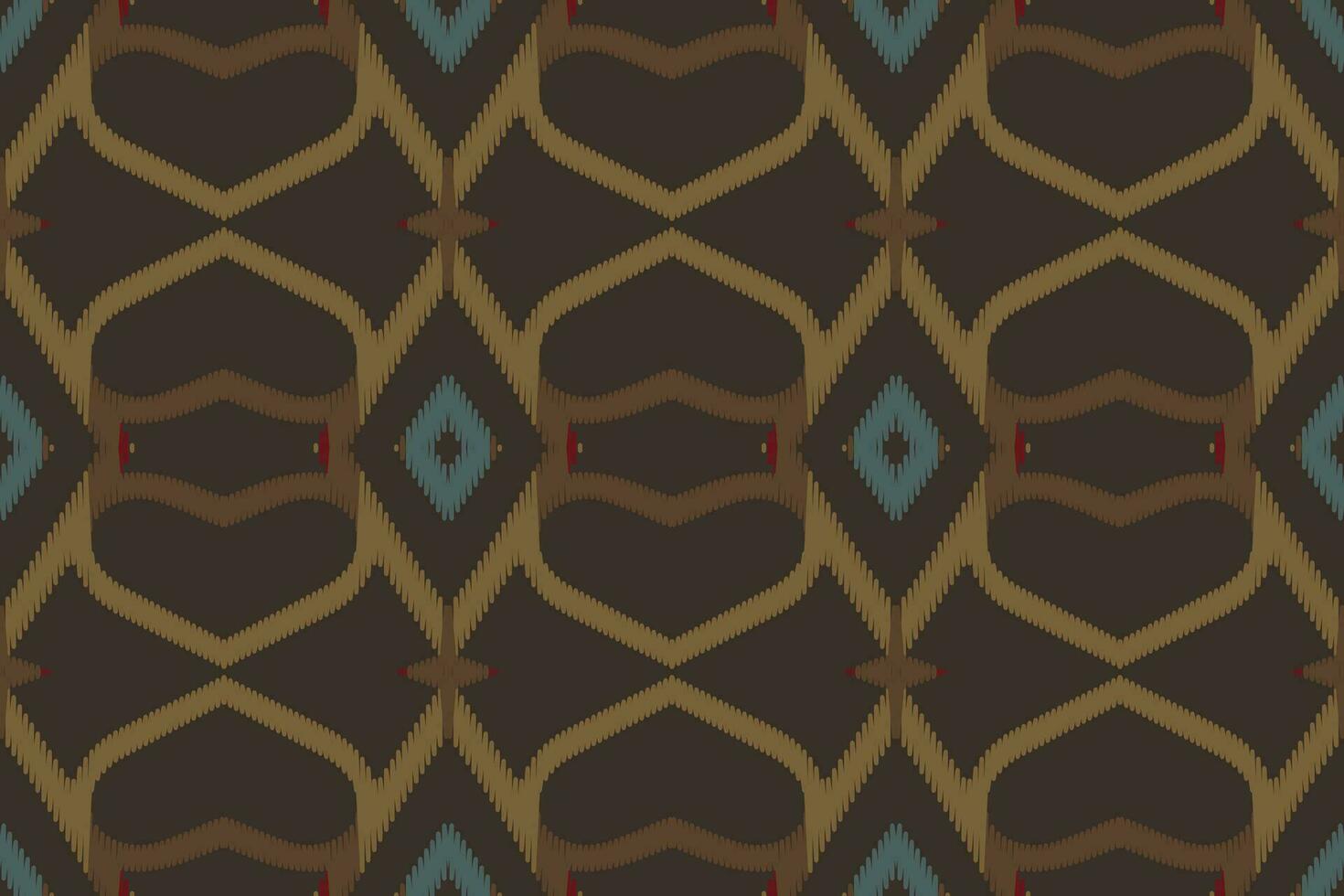 Ikat nahtlos Muster Stickerei Hintergrund. Ikat aztekisch geometrisch ethnisch orientalisch Muster traditionell. Ikat aztekisch Stil abstrakt Design zum drucken Textur, Stoff, Saree, Sari, Teppich. vektor