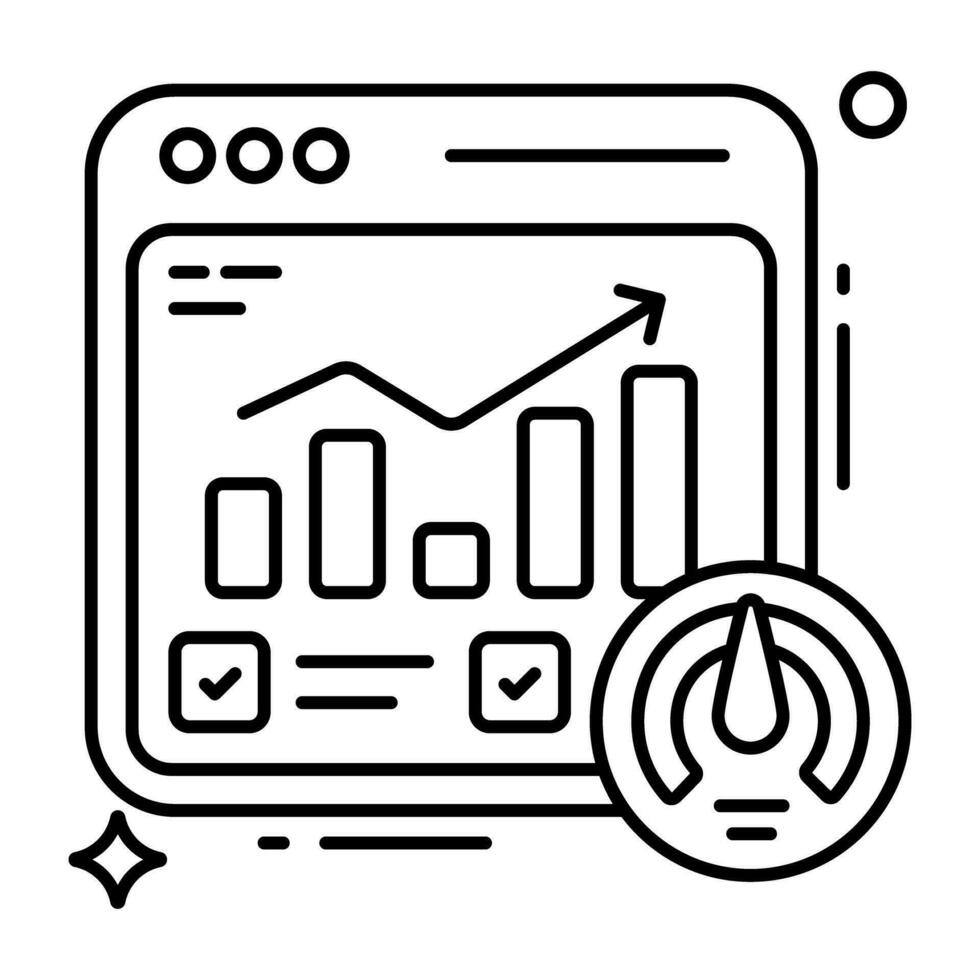 moderne Designikone der Online-Datenanalyse vektor