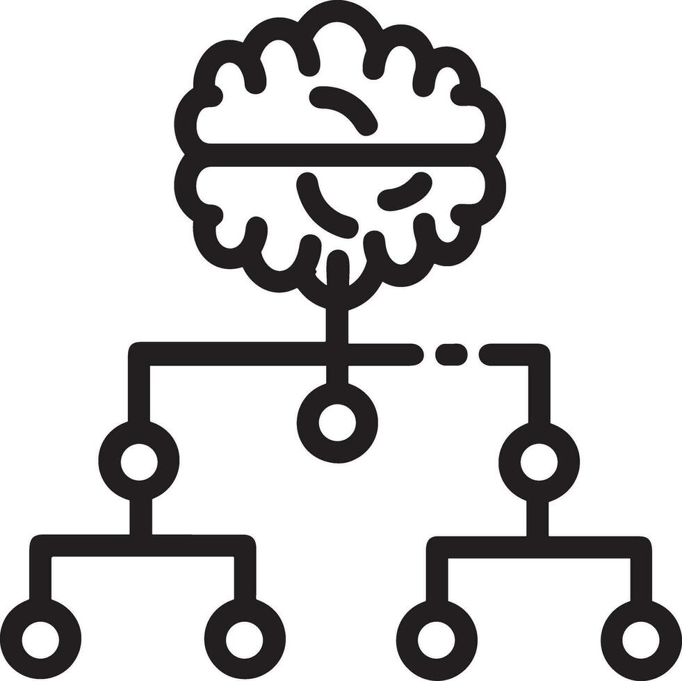 artificiell intelligens ikon symbol vektor bild. illustration av de hjärna robot inlärning mänsklig smart algoritm design bild.