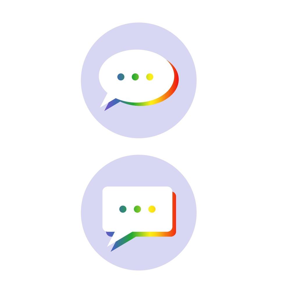 lgbtq flagga konversation ikoner tema vektor