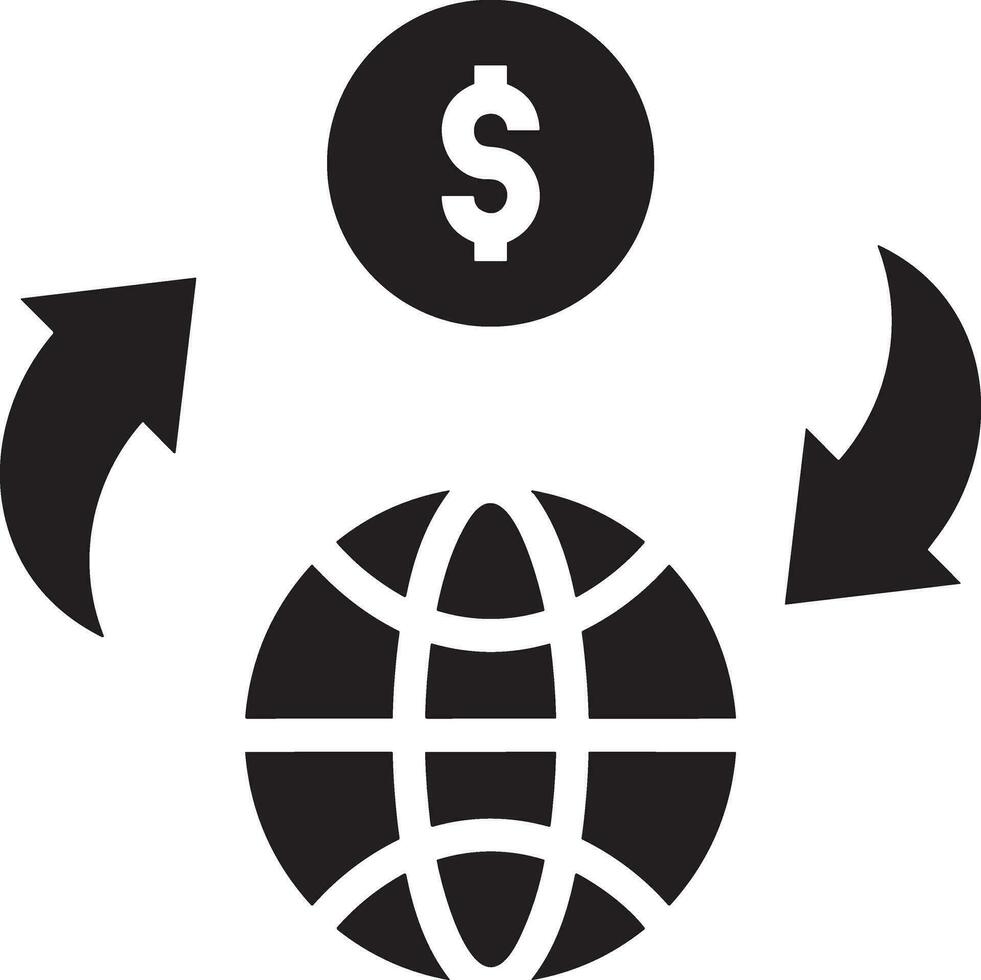 pengar utbyta betalning ikon symbol vektor bild. illustration av de dollar valuta mynt grafisk design bild