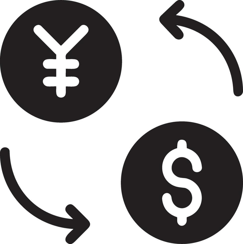 Geld Austausch Zahlung Symbol Symbol Vektor Bild. Illustration von das Dollar Währung Münze Grafik Design Bild