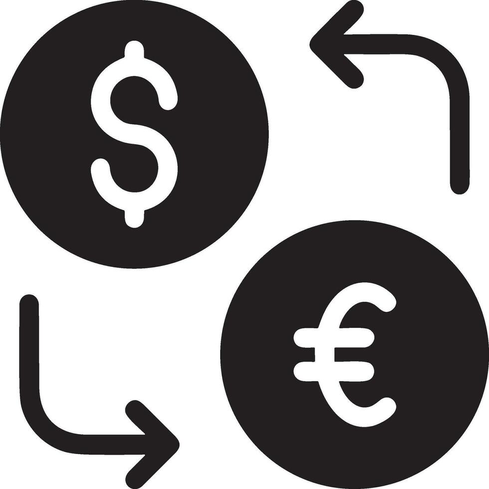 Geld Austausch Zahlung Symbol Symbol Vektor Bild. Illustration von das Dollar Währung Münze Grafik Design Bild