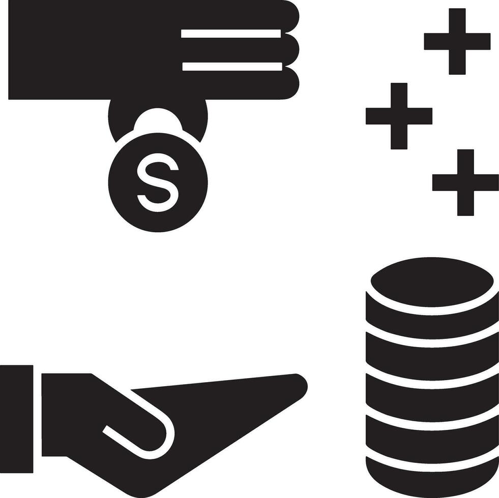 Geld Austausch Zahlung Symbol Symbol Vektor Bild. Illustration von das Dollar Währung Münze Grafik Design Bild