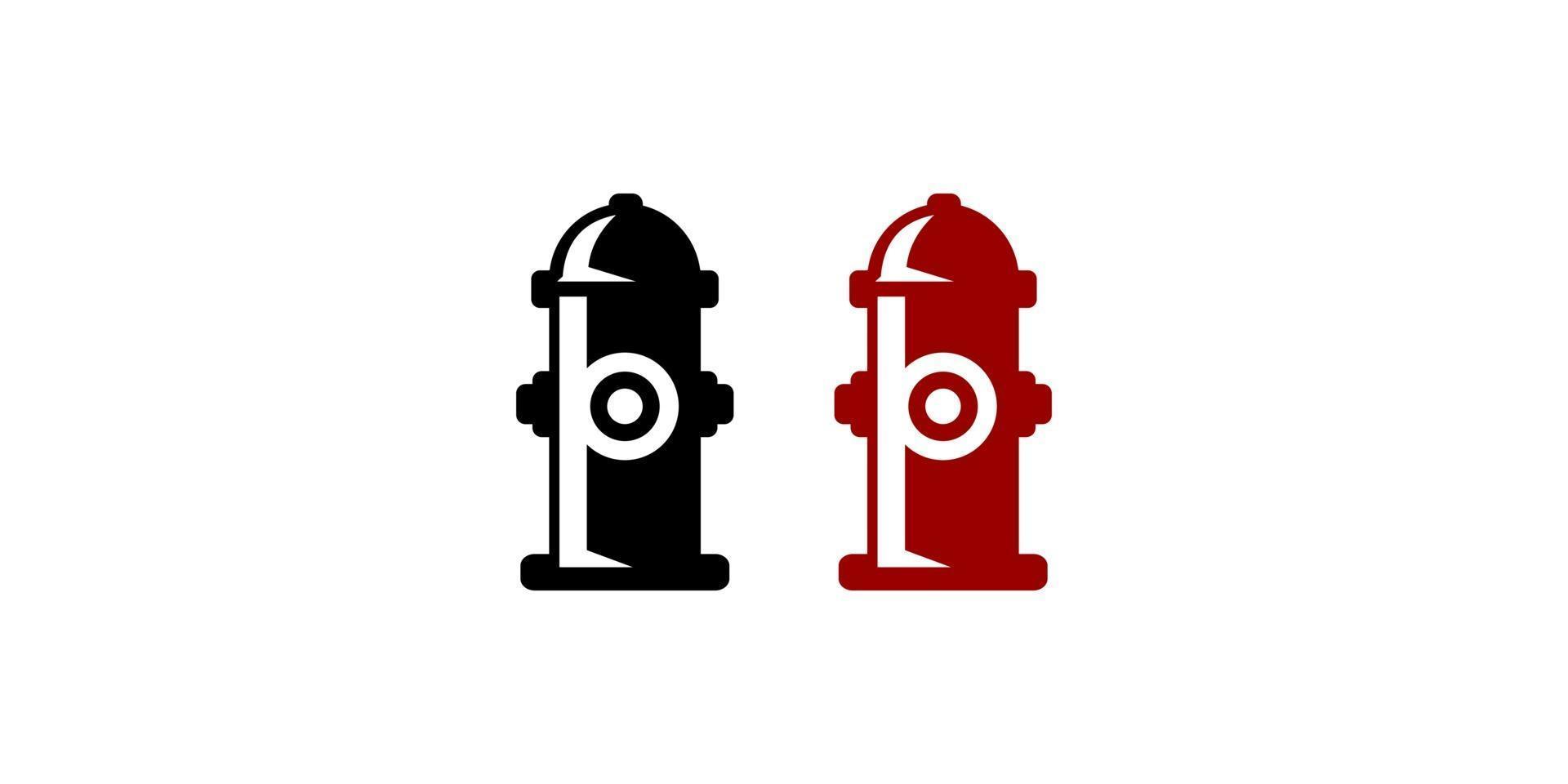 hydrant ikon logotyp vektor isolerad på vit bakgrund
