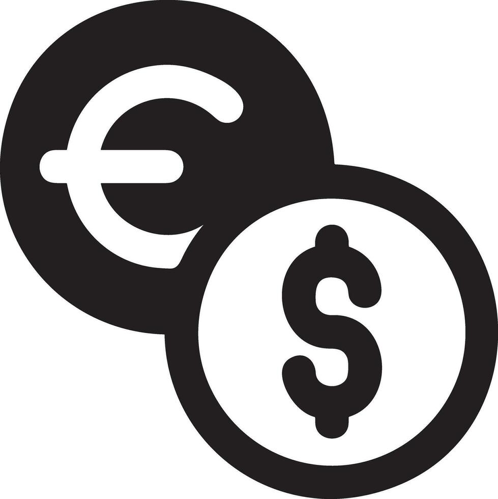 Geld Austausch Zahlung Symbol Symbol Vektor Bild. Illustration von das Dollar Währung Münze Grafik Design Bild