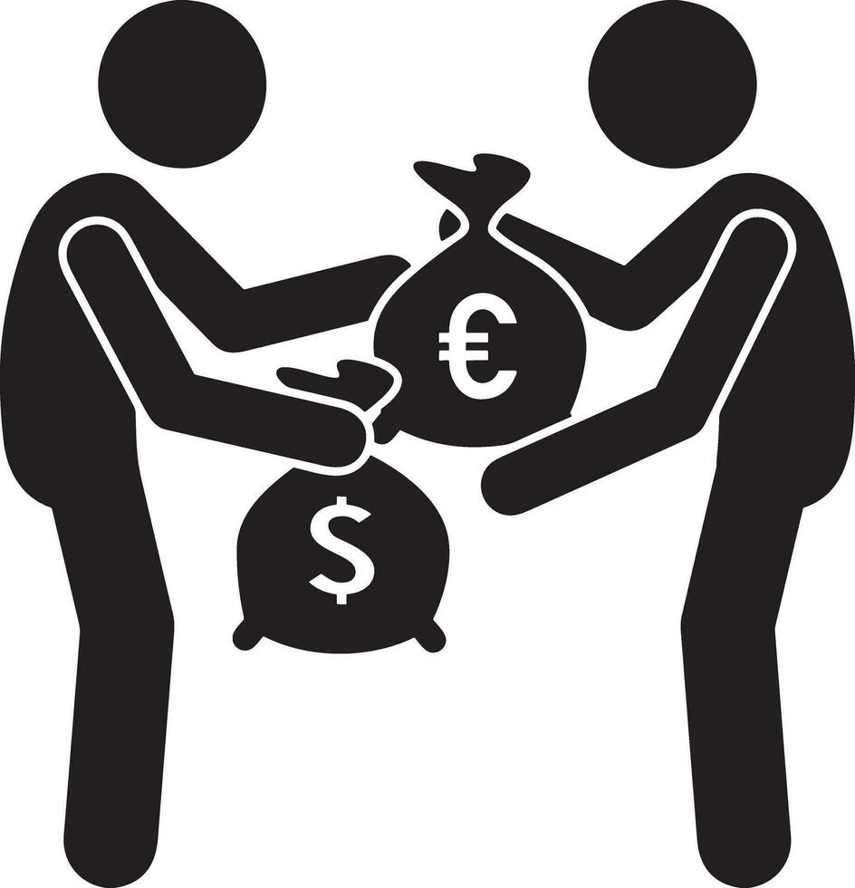 Geld Austausch Zahlung Symbol Symbol Vektor Bild. Illustration von das Dollar Währung Münze Grafik Design Bild