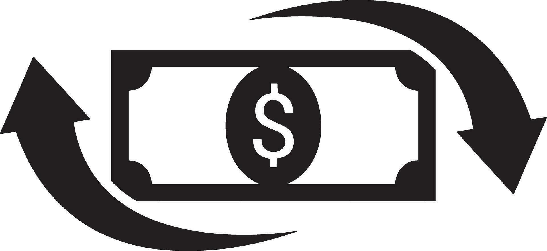 Geld Austausch Zahlung Symbol Symbol Vektor Bild. Illustration von das Dollar Währung Münze Grafik Design Bild