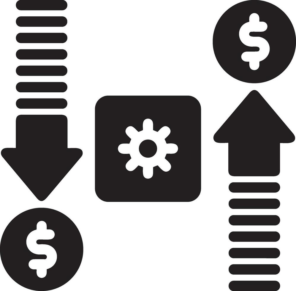 pengar utbyta betalning ikon symbol vektor bild. illustration av de dollar valuta mynt grafisk design bild