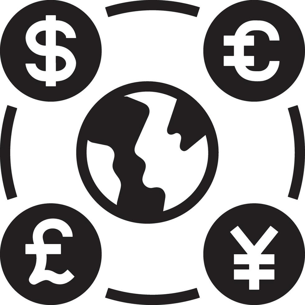 Geld Austausch Zahlung Symbol Symbol Vektor Bild. Illustration von das Dollar Währung Münze Grafik Design Bild