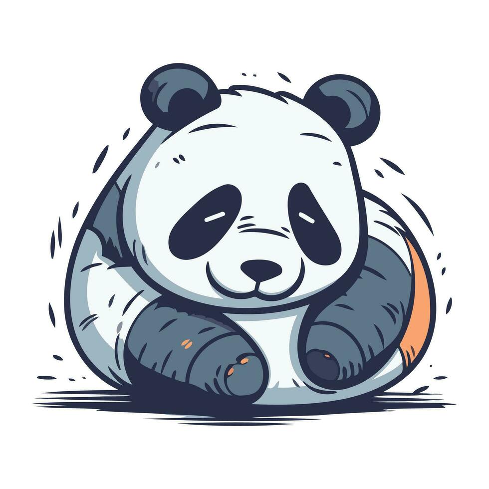 Panda Bär Karikatur Vektor Illustration. süß Panda Bär Charakter.