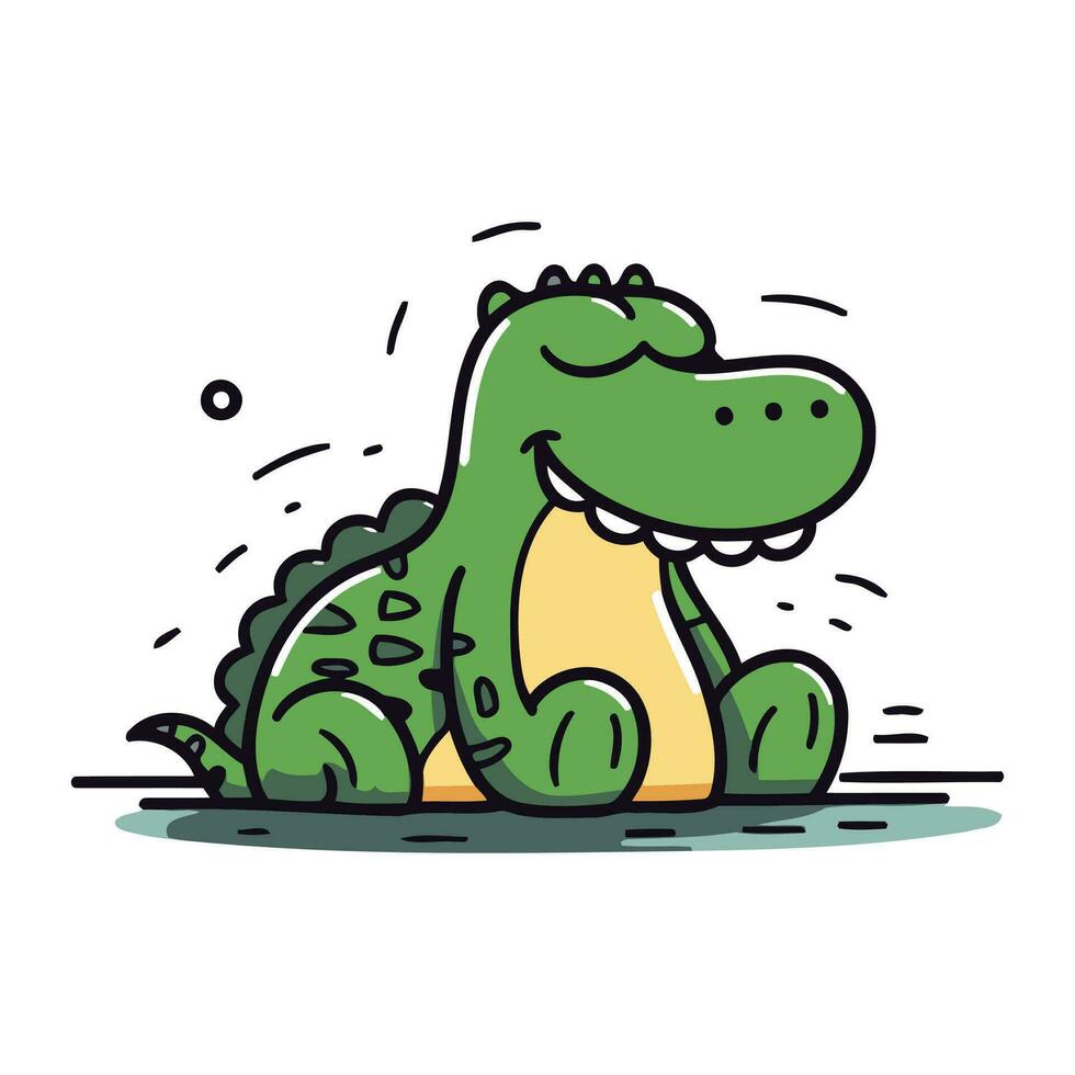 krokodil ikon. söt krokodil vektor illustration.