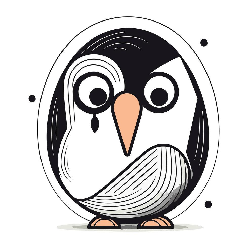 süß Pinguin Karikatur Grafik Design. Vektor Illustration eps10