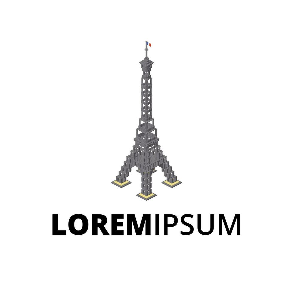 Logo mit Eiffel Turm zum drucken und Design. .Vektor Illustration. vektor