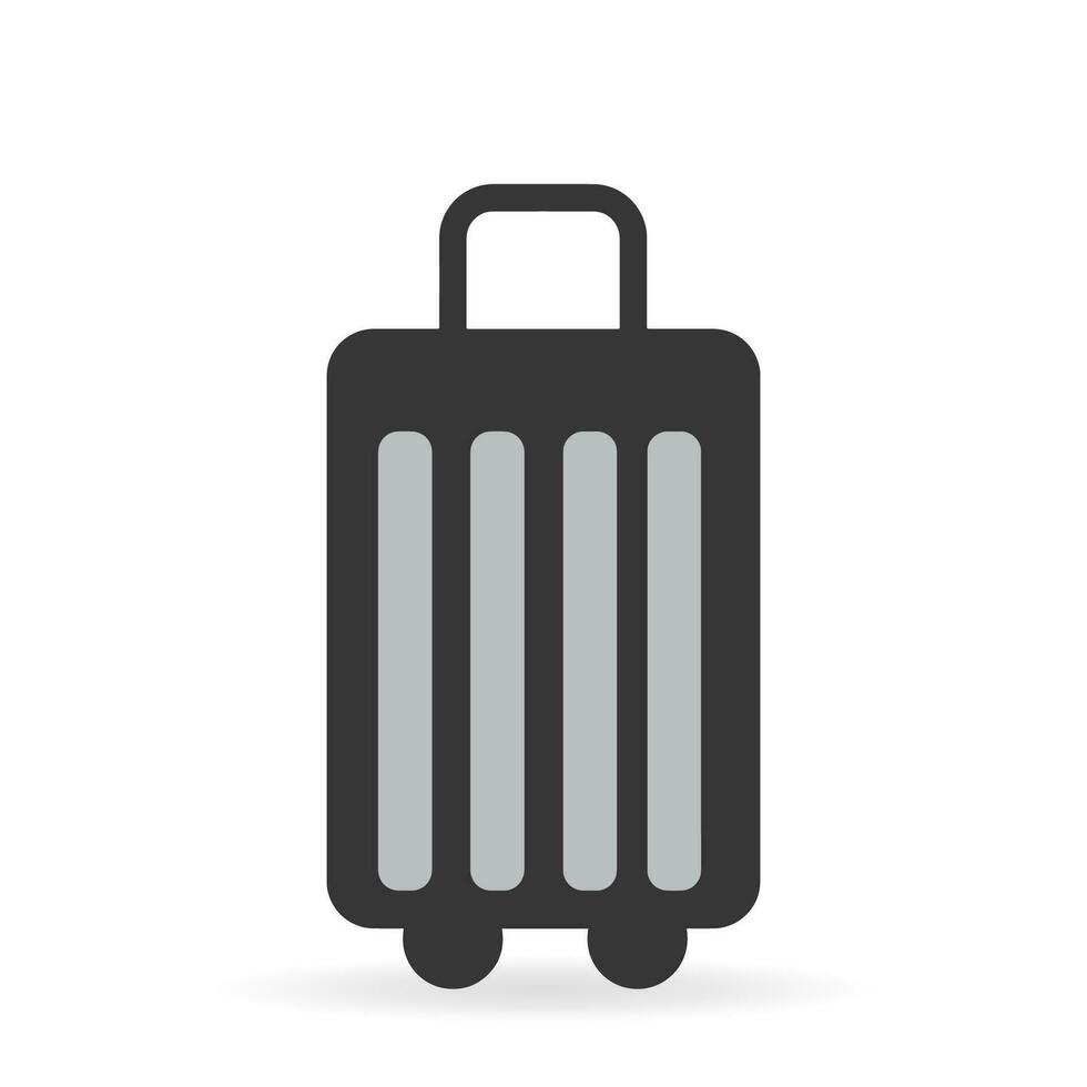 resväska ikon. resa bagage på vit bakgrund vektor ikon.