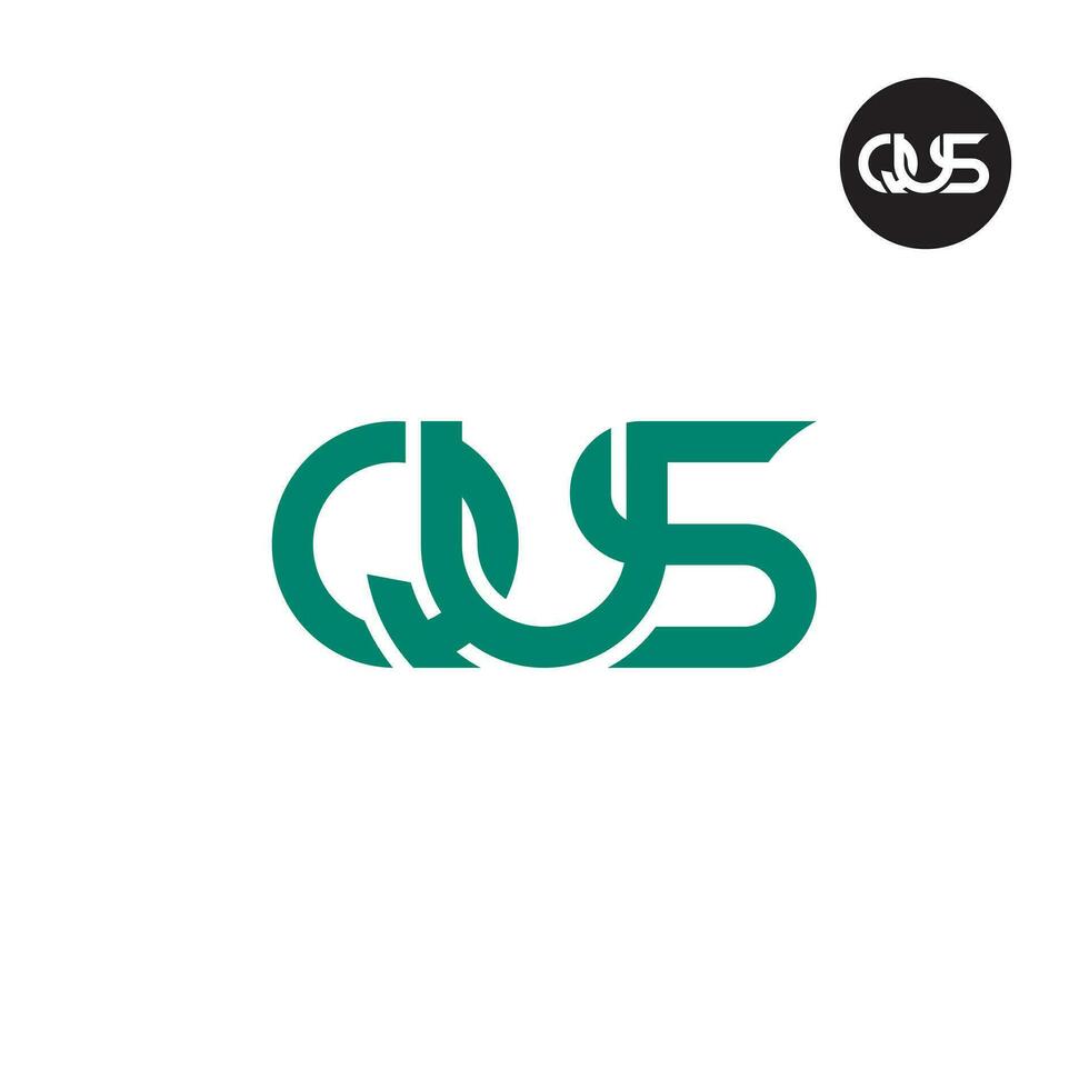 Brief qus Monogramm Logo Design vektor